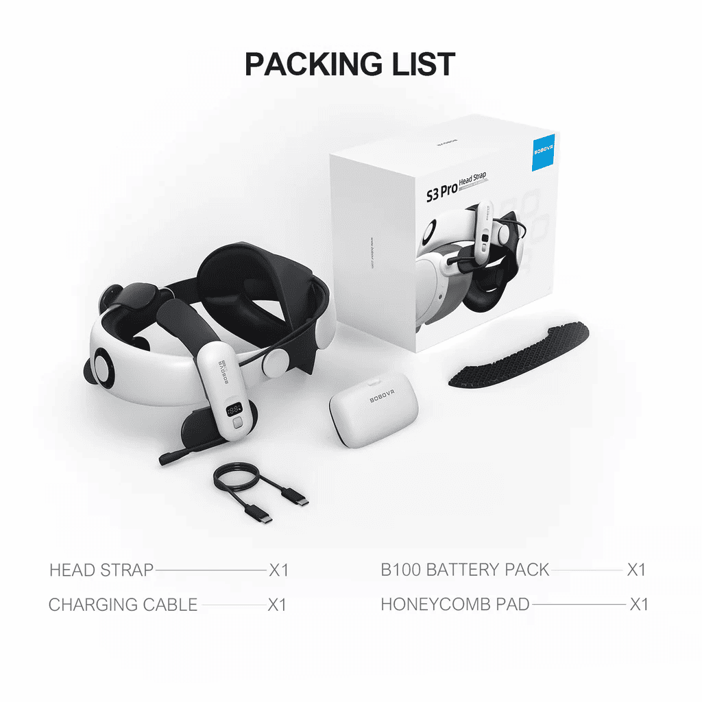 BOBOVR S3 Pro Head Strap + Bateria B100