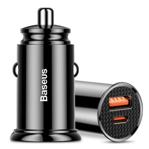 Baseus Cargador Auto Dual USB + USB C