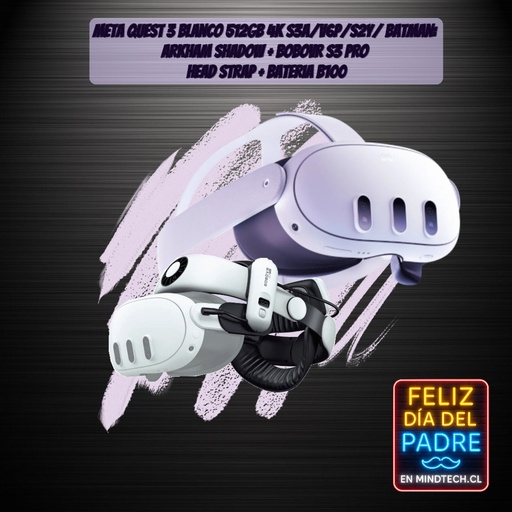 Pack Meta Quest 3 512GB + BoboVR S3 Pro/Bateria B100