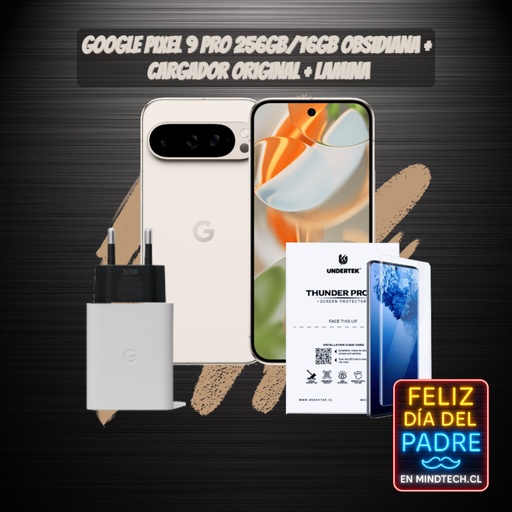 Pack Google Pixel 9 Pro - 256 GB / 16 RAM / Porcelana + Cargador Original + Lamina HD
