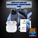Pack Apple Iphone 15 Pro 128GB/8ram Blue Titanium (Reacondicionado) + Apple Airpods 4 + Lamina HD
