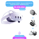 Pack Meta Quest 3 512GB + Estuche BOBOVR C3 + Cable Kiwi 5mts + BOBOVR S3 Pro