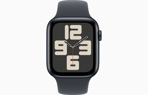 Apple Watch SE (2ª generación) / 44 mm / GPS / Negro / Correa Deportiva Negra Talla M/L