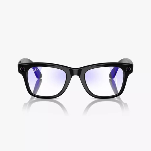 Ray-Ban | Meta Wayfarer - Negro Brillante / Transparente / Estandar