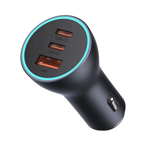 Baseus Cargador Auto Triple Fasting 65w 3-Port